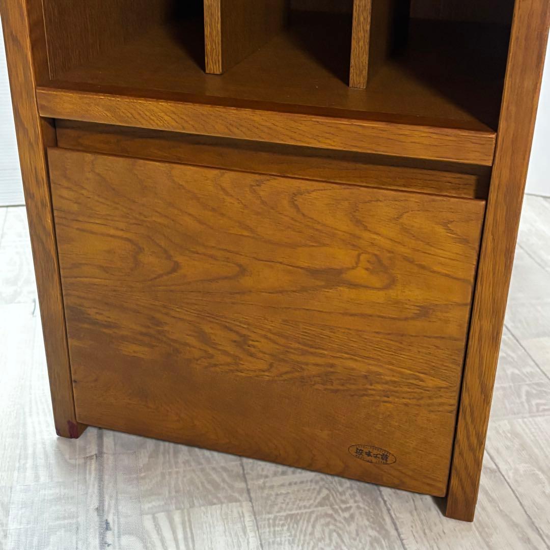 浜本工芸 電話台 木製電話台・ファックス台 引き出し付　本棚　マガジンラック