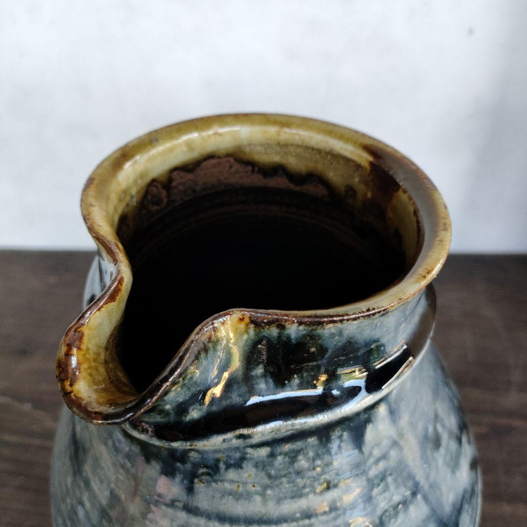 平山元康 共箱あり 水差しピッチャー高さ30cm未使用に近い陶器陶芸民藝花器花瓶