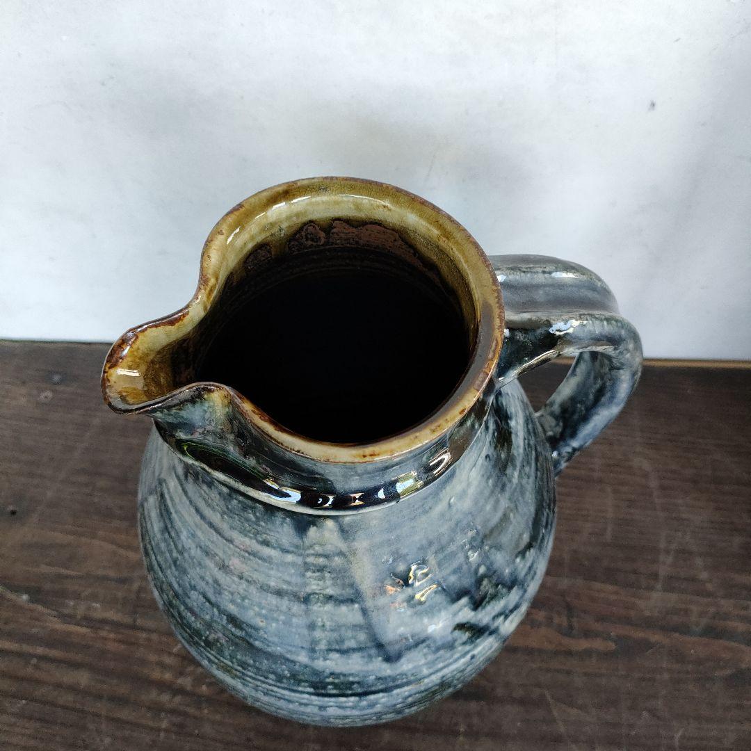 平山元康 共箱あり 水差しピッチャー高さ30cm未使用に近い陶器陶芸民藝花器花瓶