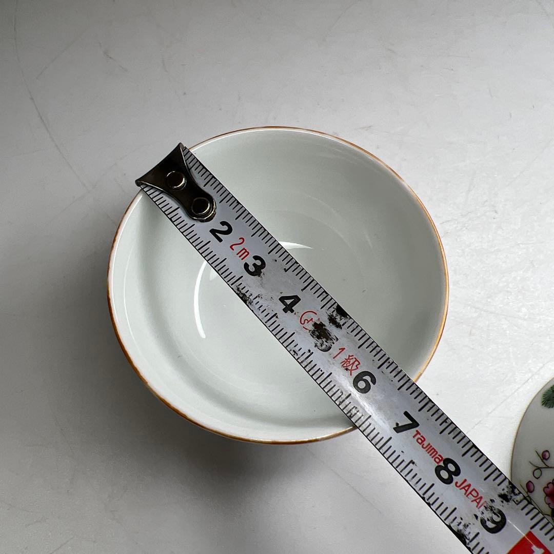 中国清時代　同治年製粉彩　煎茶碗5客　口径約6.5㎝　東Y7-0512②トヒチ