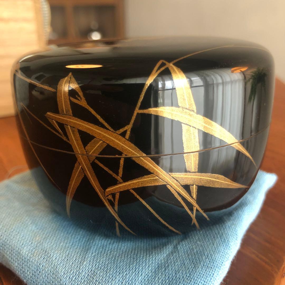 茶道具　平棗　玉鳳作　金蒔絵