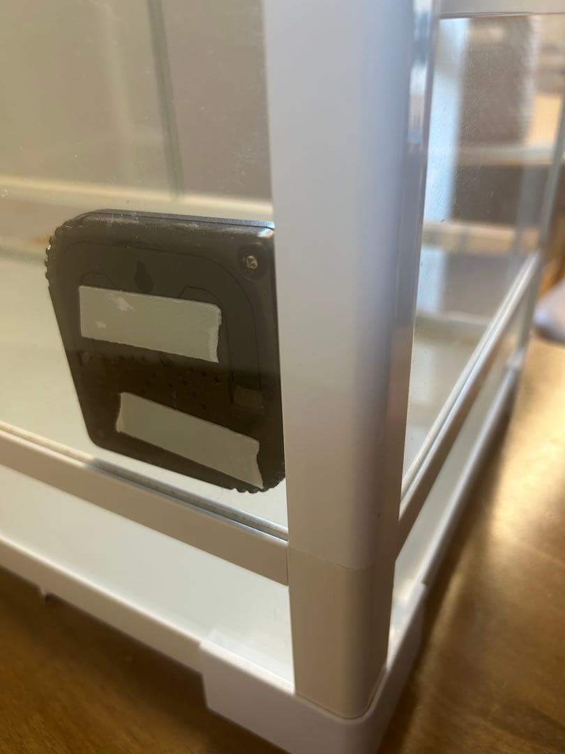 大型ガラス飼育ケージ 温度計付き