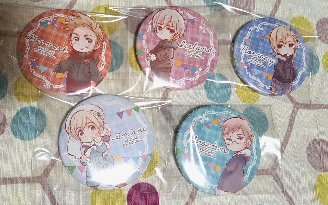 ヘタリア　缶バッジ　北欧　GraffArt