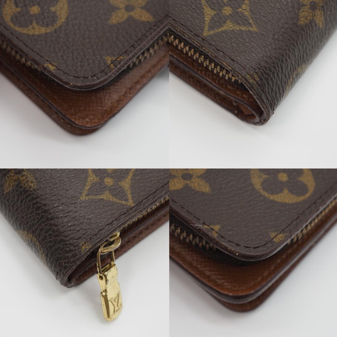 ルイヴィトン モノグラム コンパクトジップ 二つ折り財布