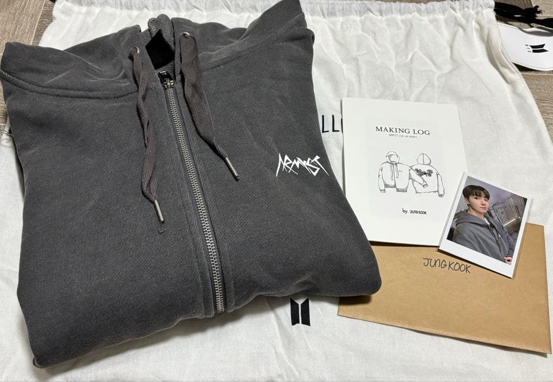 BTS アーティストメイド ジョングク　フーディー ジョングク　XLサイズ