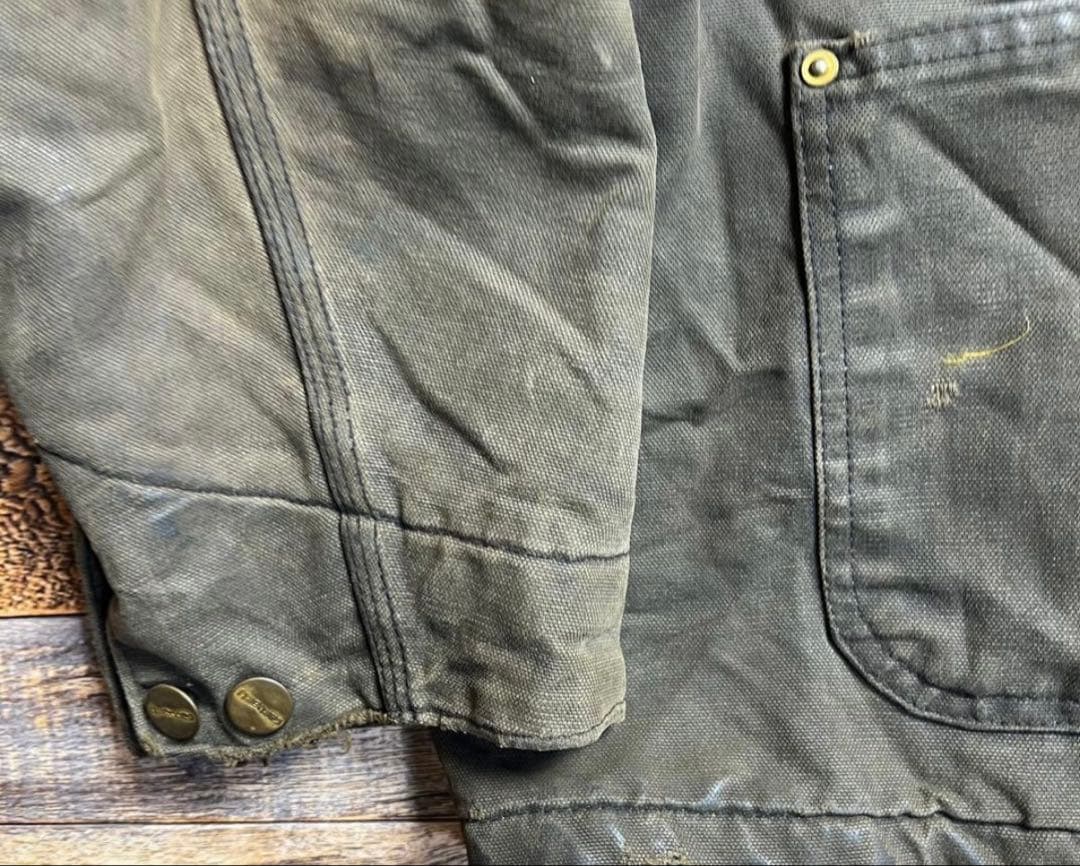 な*き様 【USA製 90s】Carhartt ダックチョアコート ブランケット