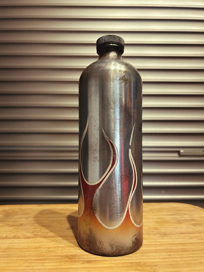 携行缶　1ℓ 新品　エイジング加工品　ヴィンテージ　メッキ調　フレイムス