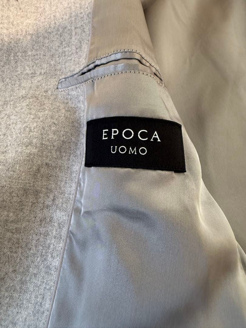 正月特価 EPOCA UOMOライトグレー スタンドカラーコート　エポカウォモ