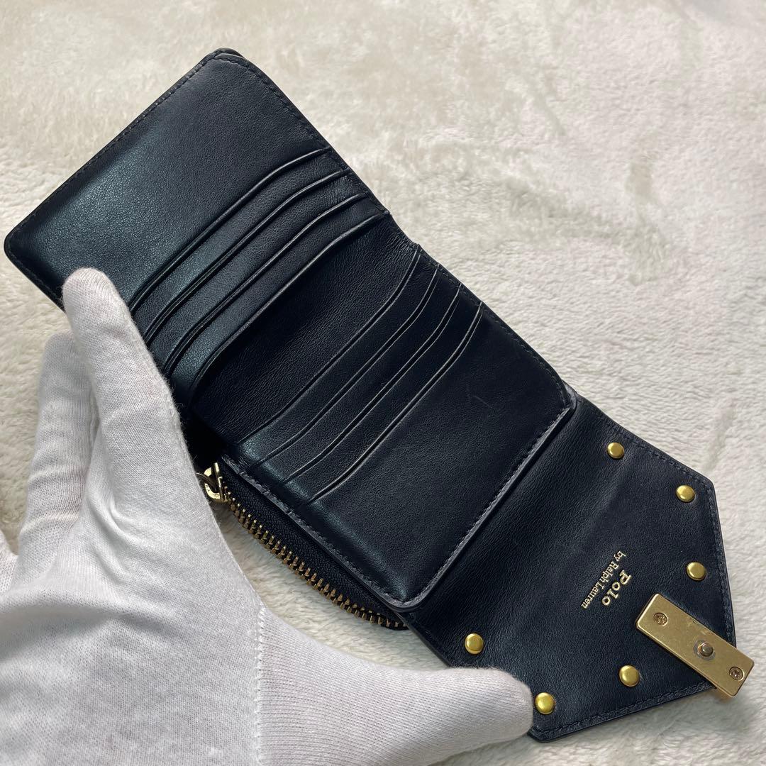 a*3様 ポロラルフローレン Polo ID ポロスタッズ 三つ折り財布