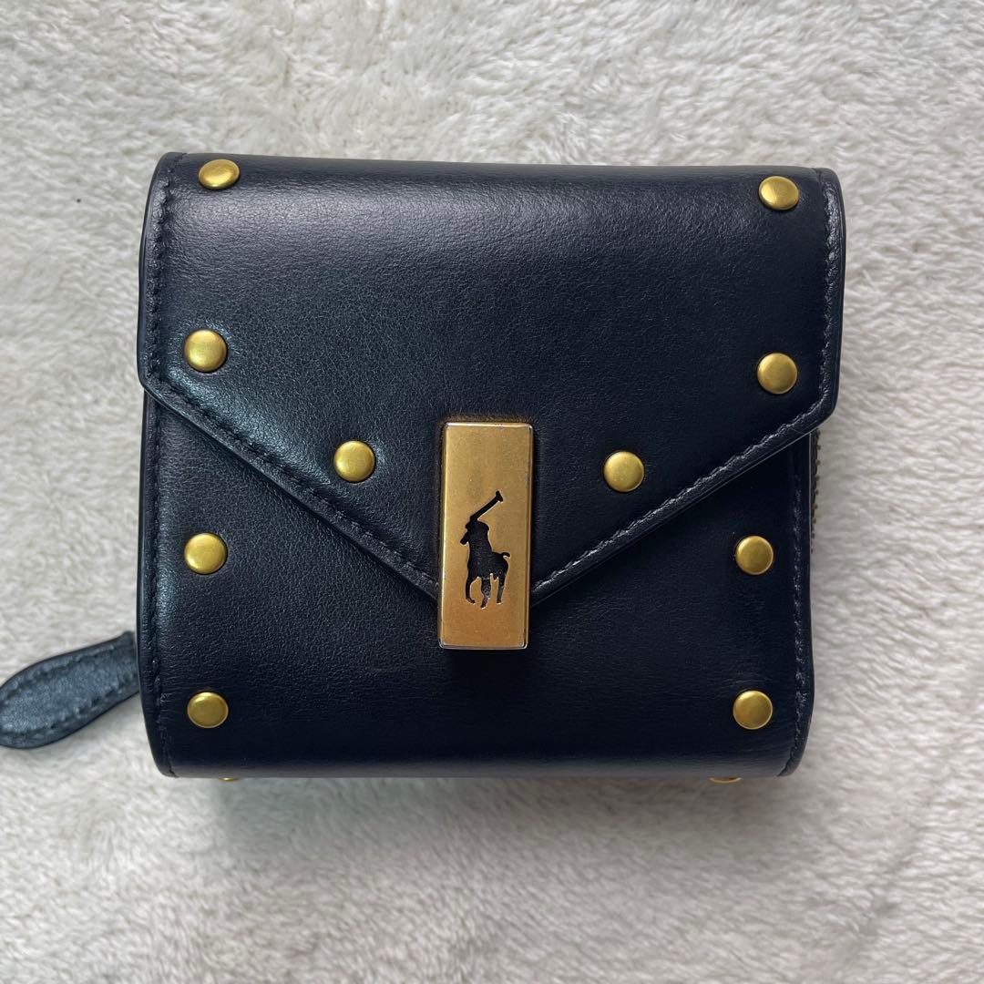 a*3様 ポロラルフローレン Polo ID ポロスタッズ 三つ折り財布