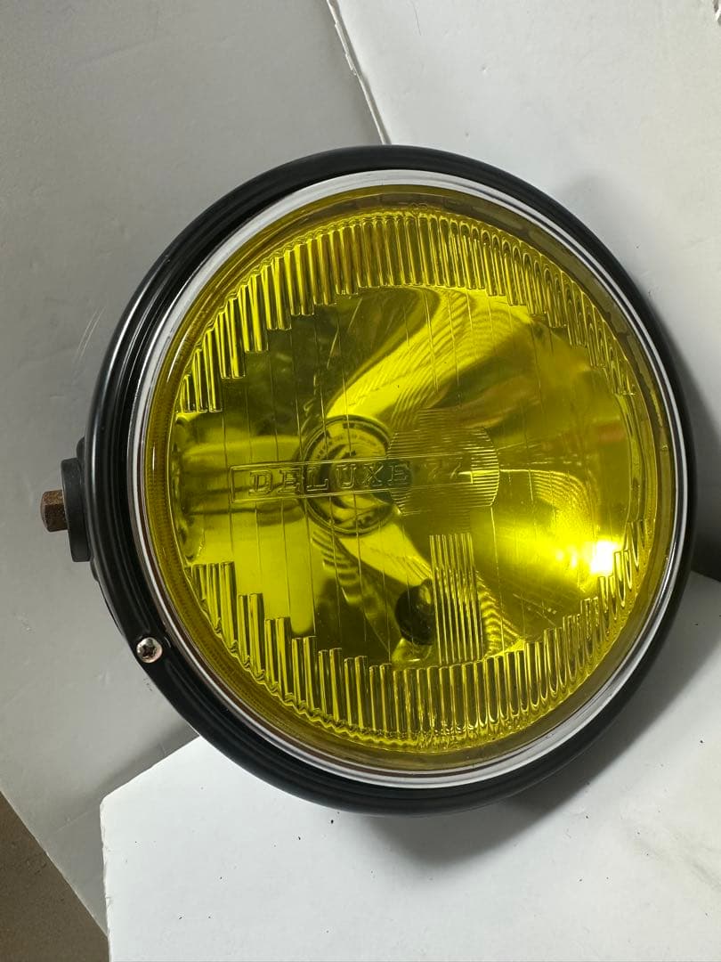 激レアDELUXEイエローレンズ付ヘッドライト/検索CIBIEシビエ マーシャル