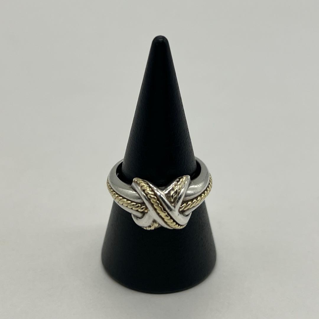 ティファニー TIFFANY&CO シグネチャークロス リング 13号 コンビ