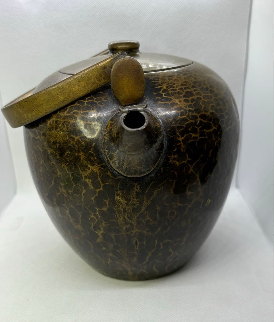 铜製やかん　昭和レトロ　骨董品　古道具(y458)