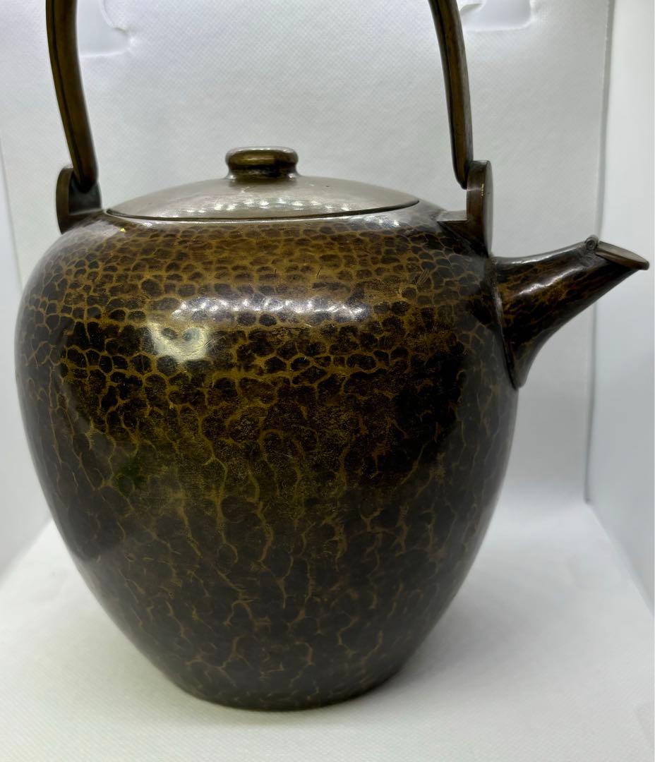 铜製やかん　昭和レトロ　骨董品　古道具(y458)