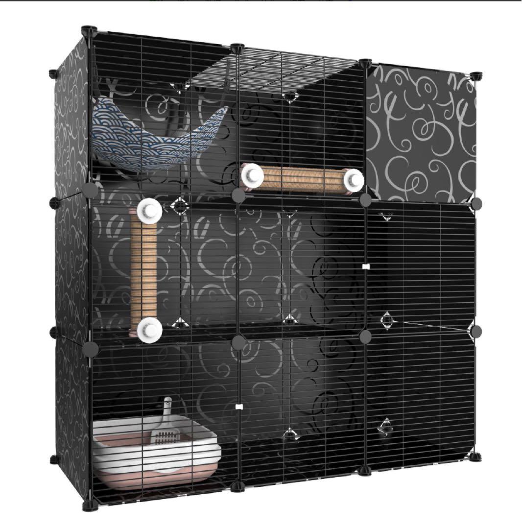 猫 ケージ 3段 トイレ付き キャットケージ 多頭飼い 脱走防止 組み立て簡単