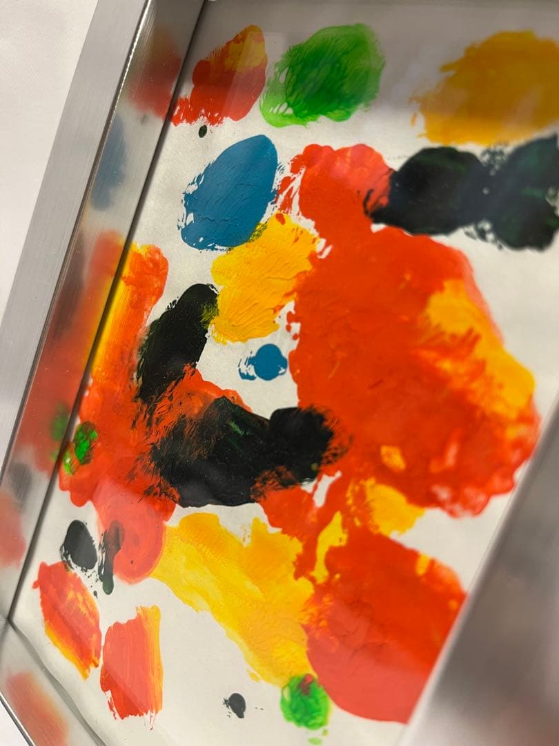 アクリル絵画 “Side Business” アルミフレーム入り