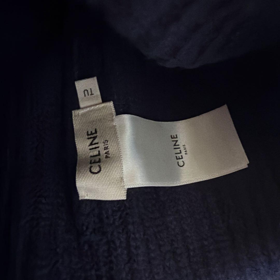 CELINE ネイビー ニット帽