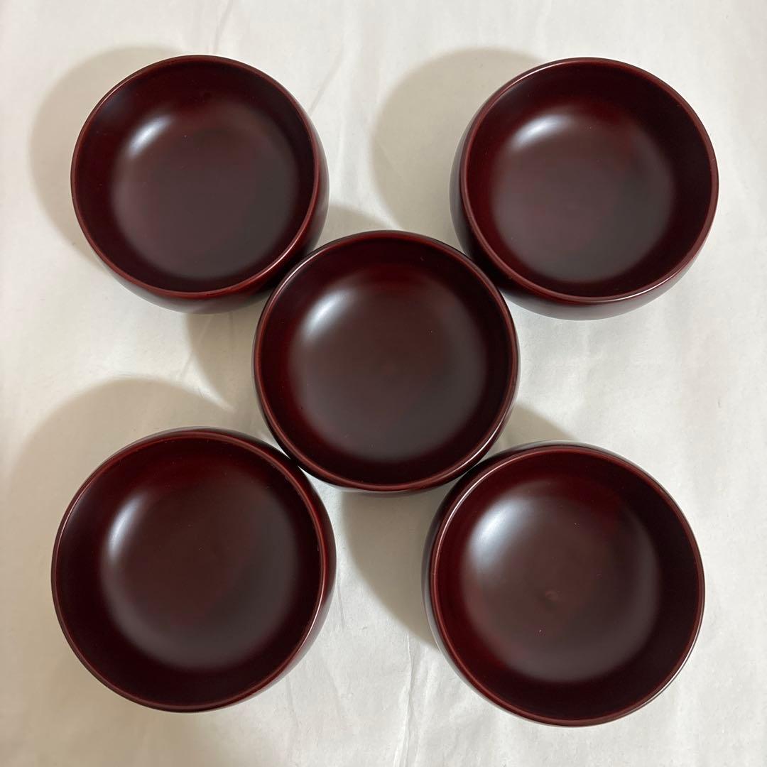 新品　未使用　￼上品上質　高級　越前漆器　祖雅堂　古代朱　福鉢　小鉢　小皿　￼