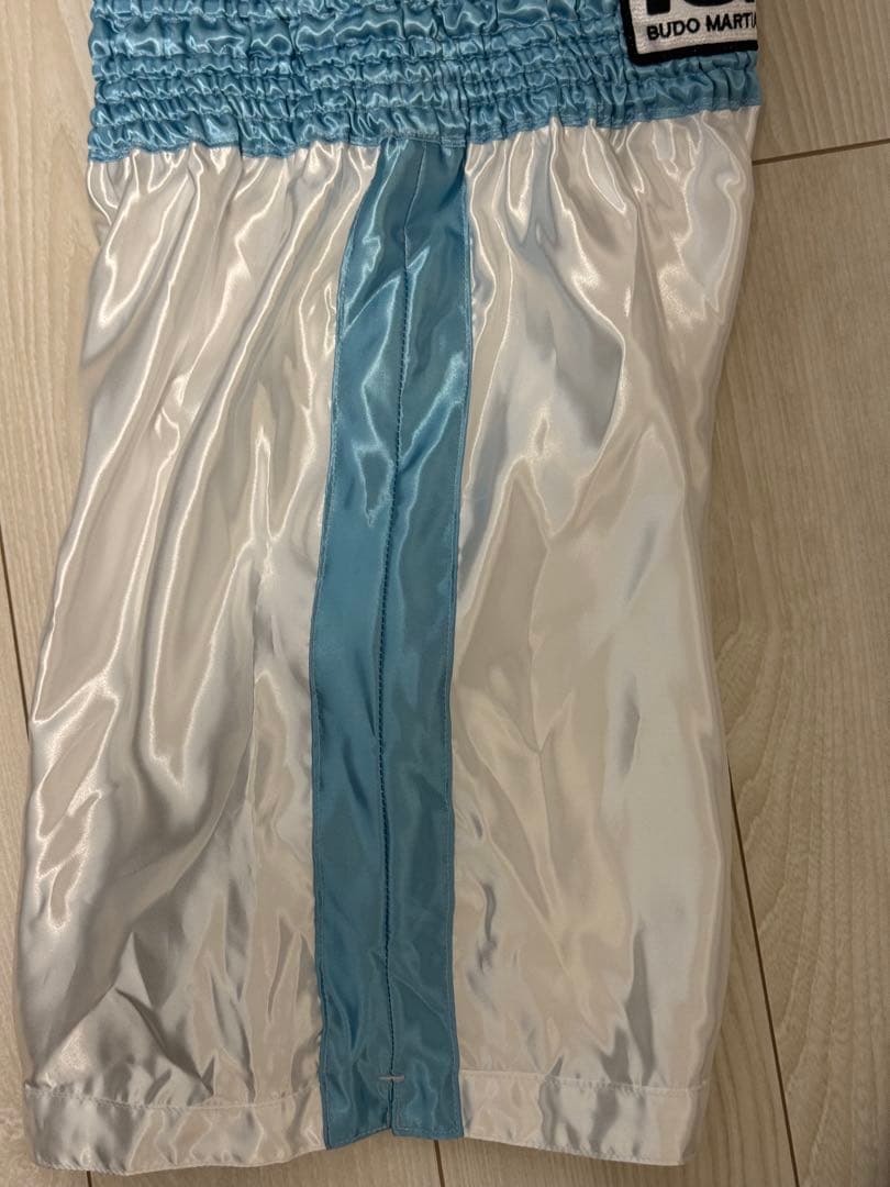 ISAMI ボクシングショーツ M ホワイト/ブルー　はじめの一歩　オーダー品