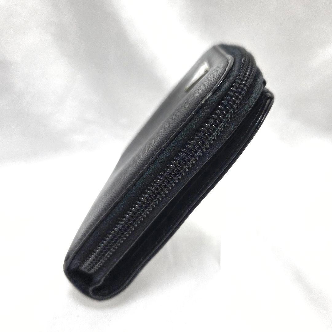 0時まで PRADA 二つ折り財布 三角ロゴ サフィアーノレザー ブラック