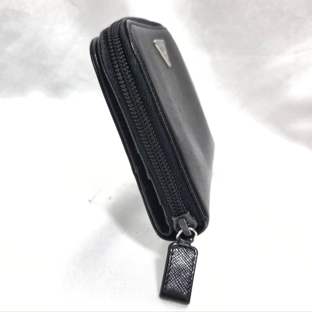 0時まで PRADA 二つ折り財布 三角ロゴ サフィアーノレザー ブラック