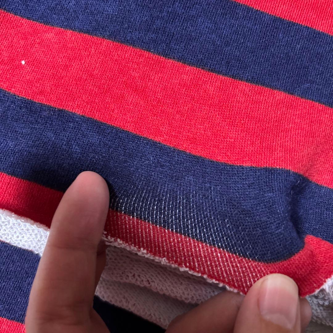 伸びるボーダー裏毛