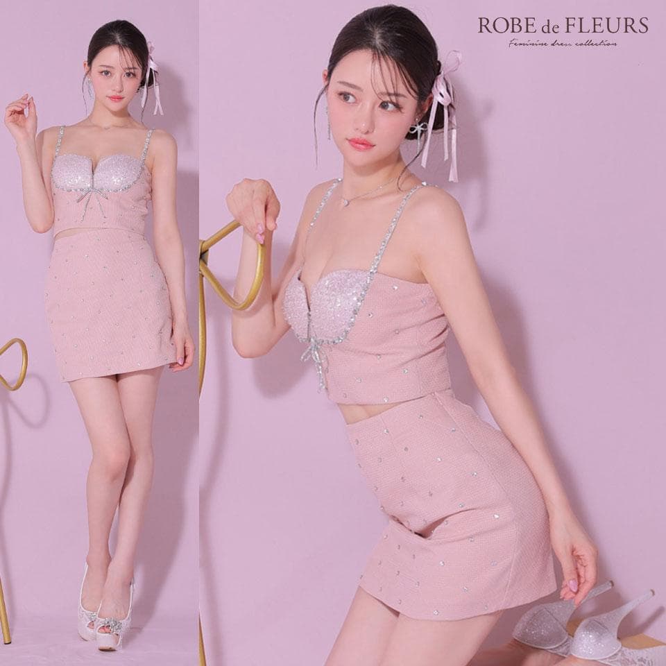 ROBE de FLEURS ローブドフルール セットアップドレス fm3738
