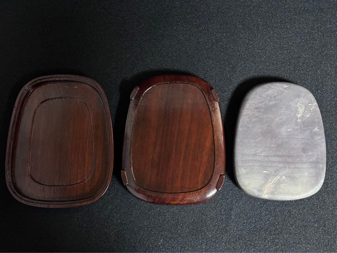 端渓硯 坑仔岩 青花 火捺 魚脳砕凍 臙脂暈 脂暈 あり 極上 572g唐木函