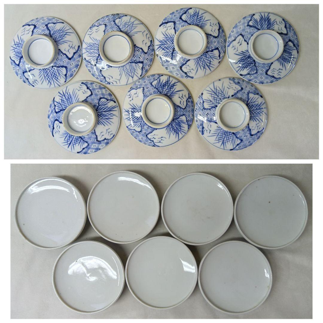 寉峰　蓋付飯椀　5客　茶碗蒸し器　7客 小丼　骨董品　時代物　小鉢　和食器