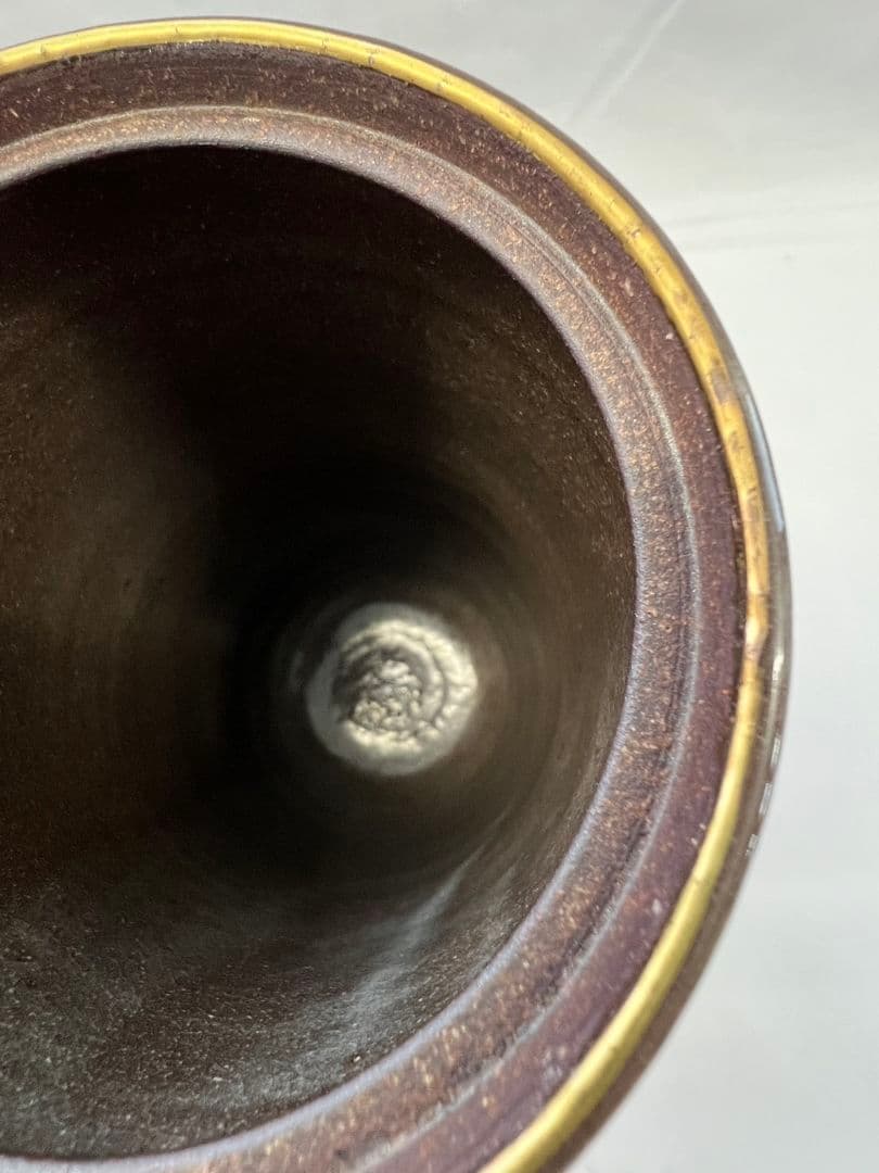 赫土地銹釉尾花画 水指 清閑寺窯 杉田祥平