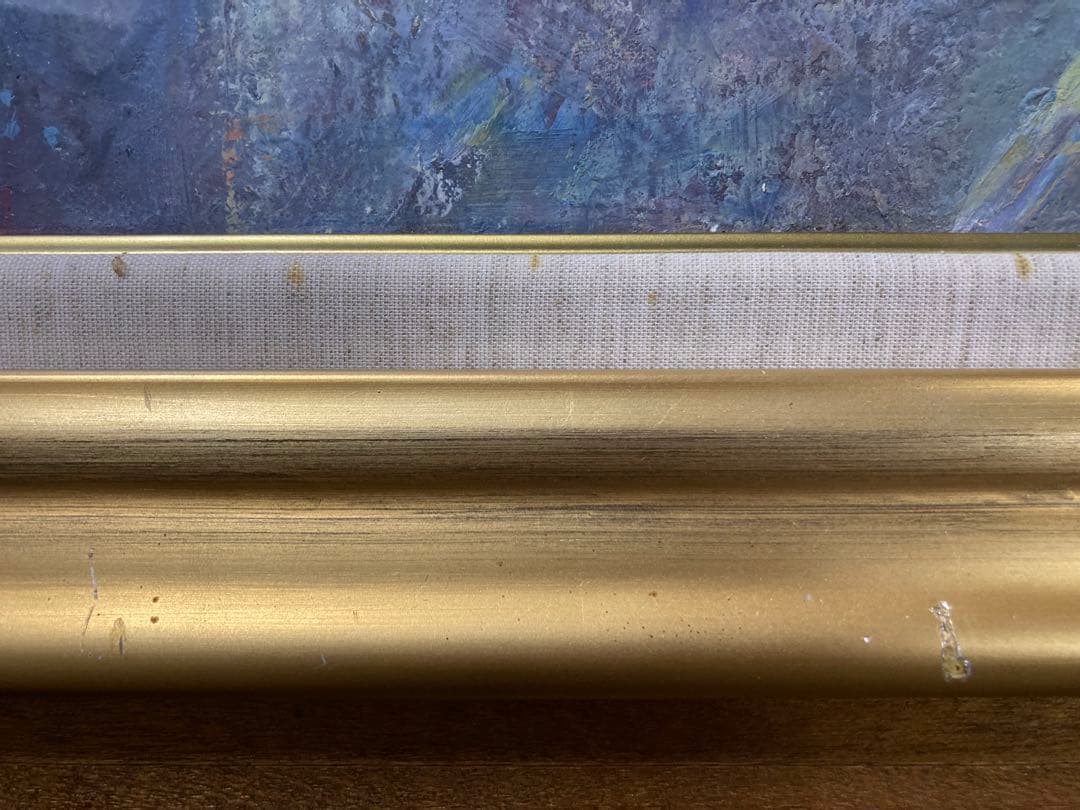 油絵 油彩 肉筆 「少女とシャボン玉」<大里光春> 美術年鑑掲載作家　サイン有り