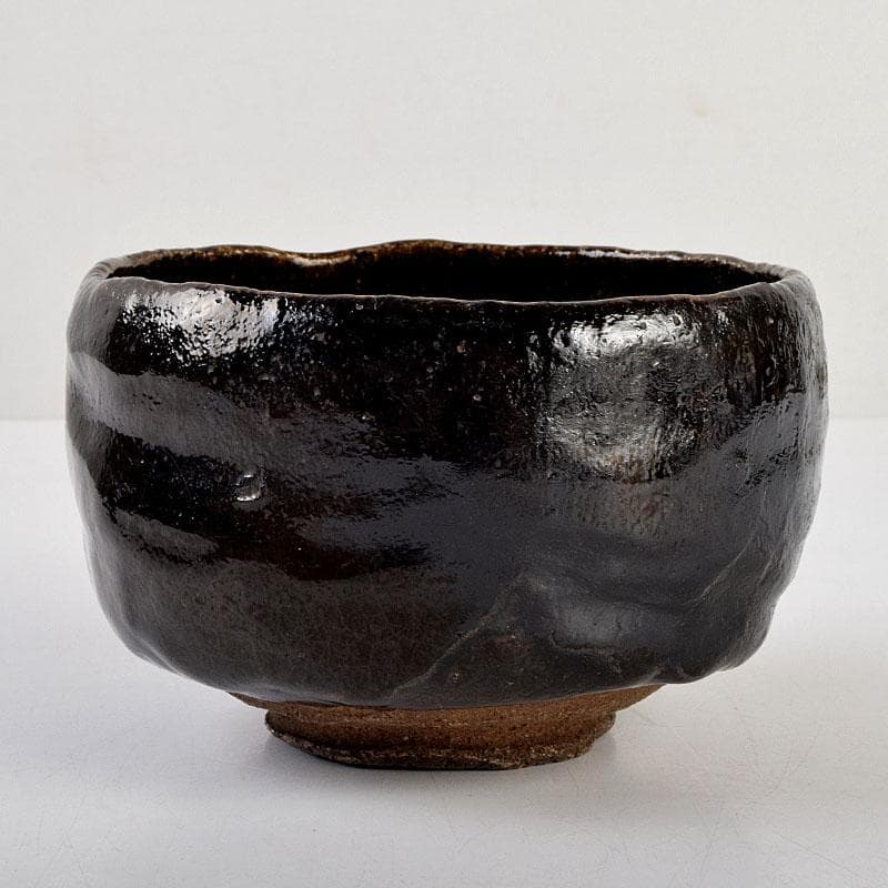 茶道具　大徳寺宙宝和尚在判　黒楽茶碗　時代箱　V　9264