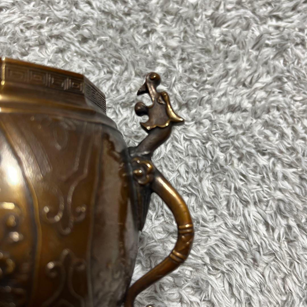 高岡銅器 香炉 蝋型鋳物　大峰作