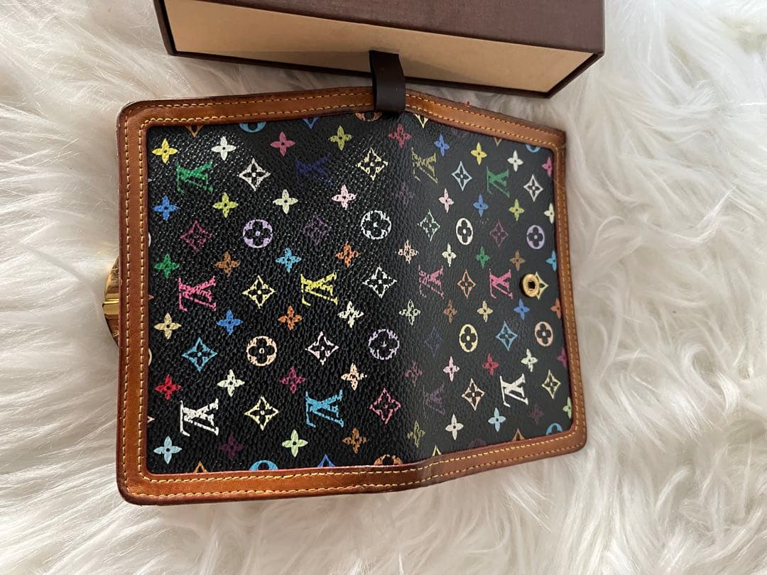 Louis Vuitton 二つ折り財布 ブラック/マルチカラー
