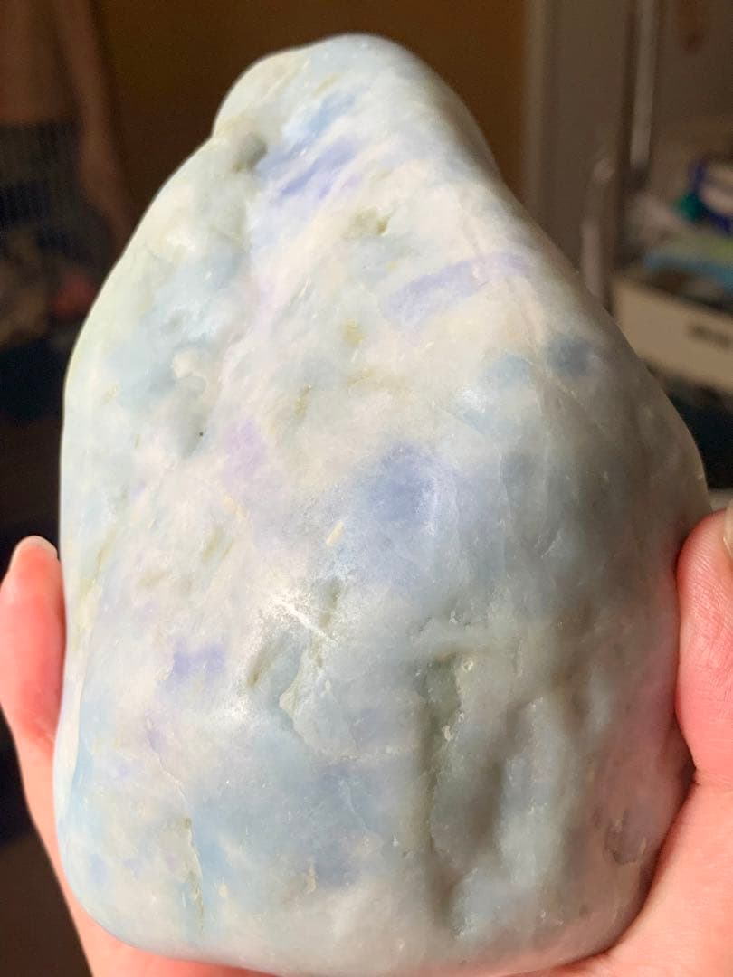 海翡翠　海石　糸魚川ラベンダー翡翠　原石　青紫ひすい　水石　根付　国産鉱物標本