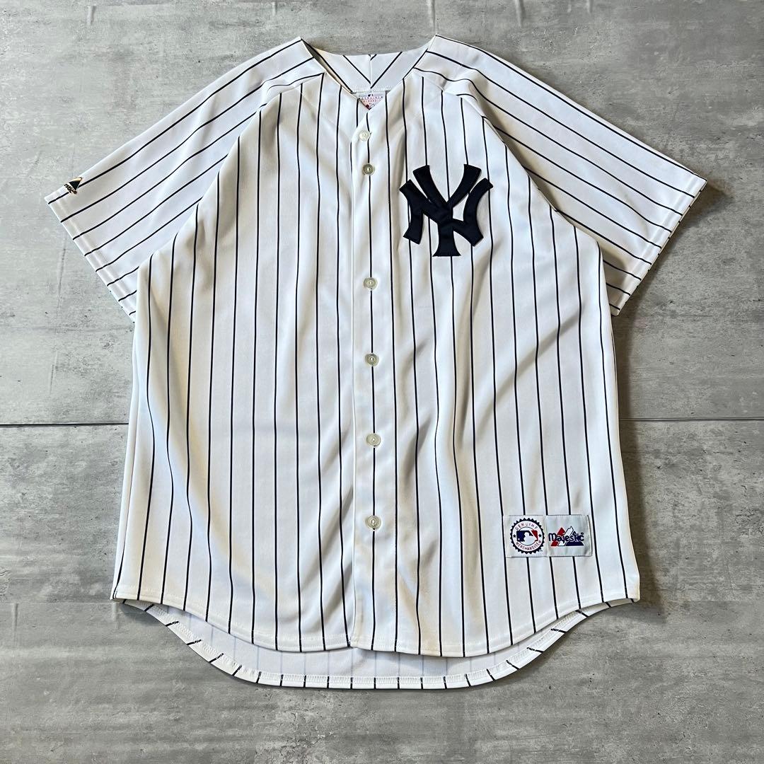 【usa製、松井秀喜#55】Majestic MLBヤンキースゲームシャツ野球