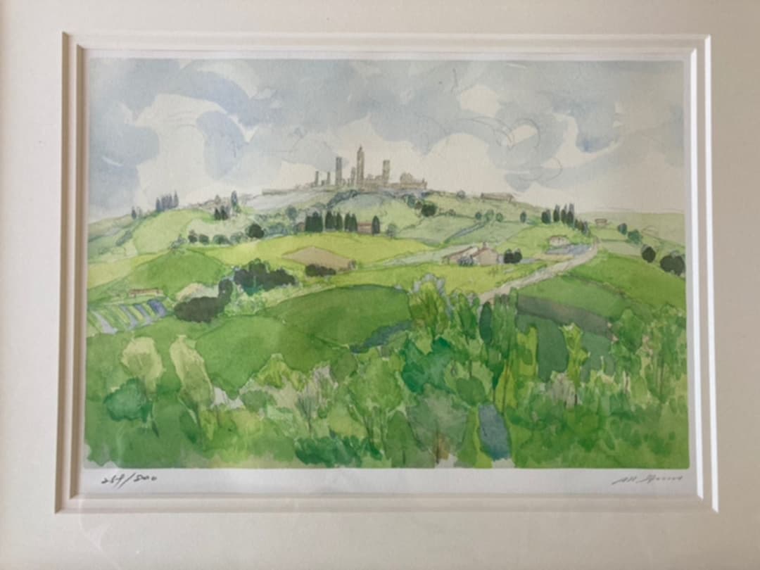 安野光雅　作　サンジミニァーノの丘