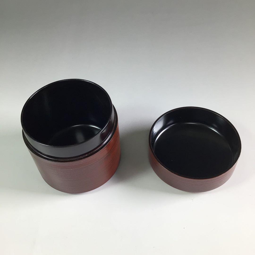 Ｐ９５５　棗　『清山作』『溜塗』『桜蒔絵』『雪吹棗』　共箱　茶道具