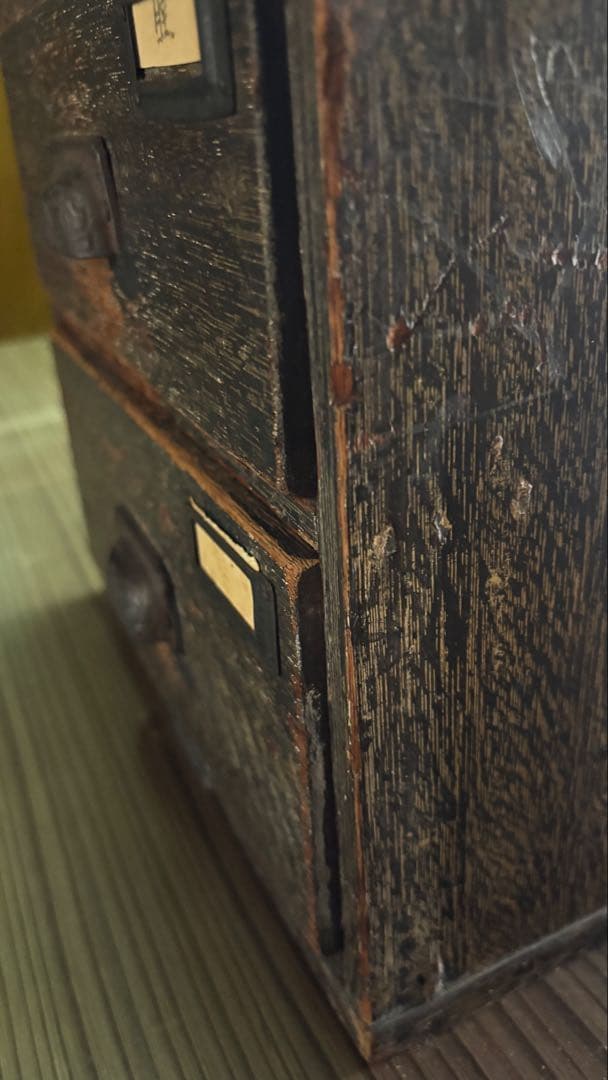 値下げしました　昭和レトロ　木製10段引き出し　古家具