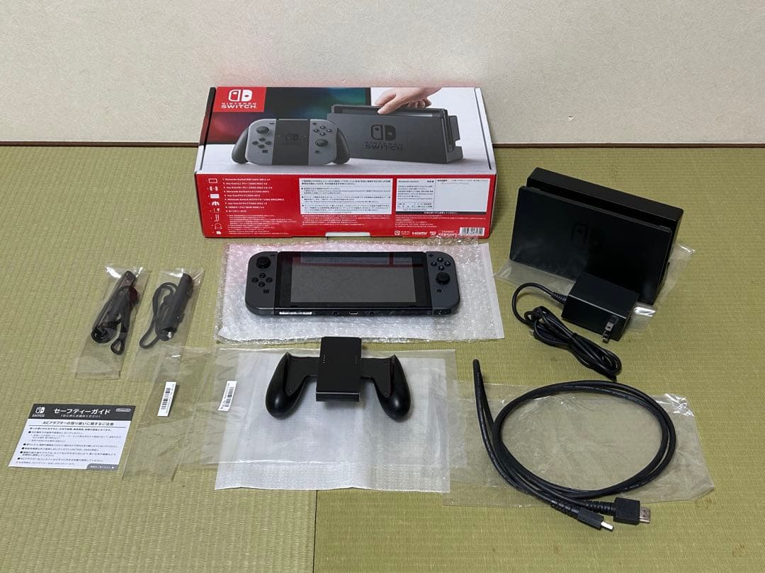 Nintendo Switch グレー 本体 64GB microSD付き