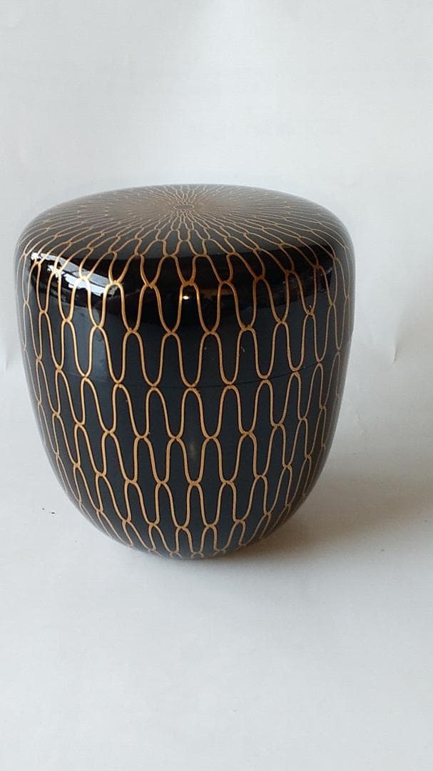 初瀬川柳庵 作 出世 アミ棗 即中斎好 宗匠在判箱書 花押 共箱 共布 新品