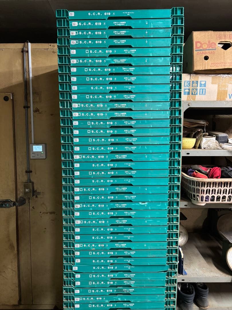 619オリコン折りたたみコンテナ60枚近場なら配達可能