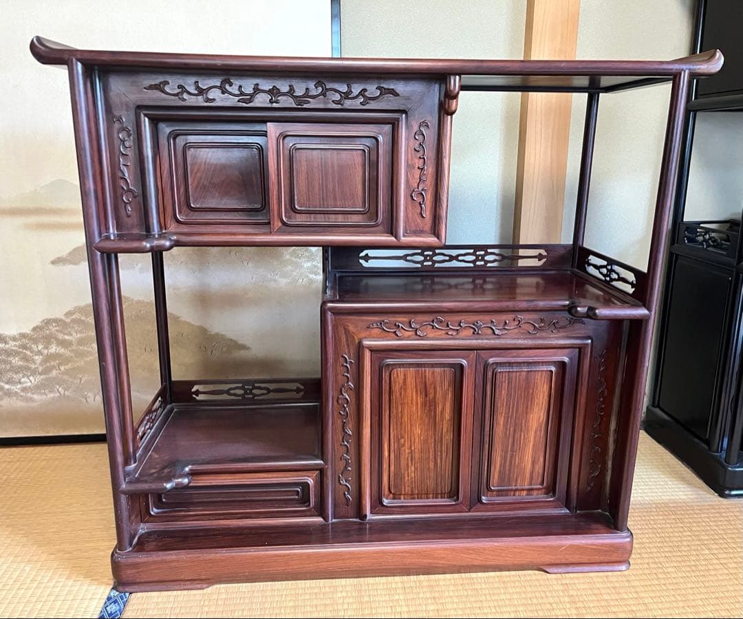 S*m様 茶箪笥 飾り棚 茶棚 レトロ アンティーク①