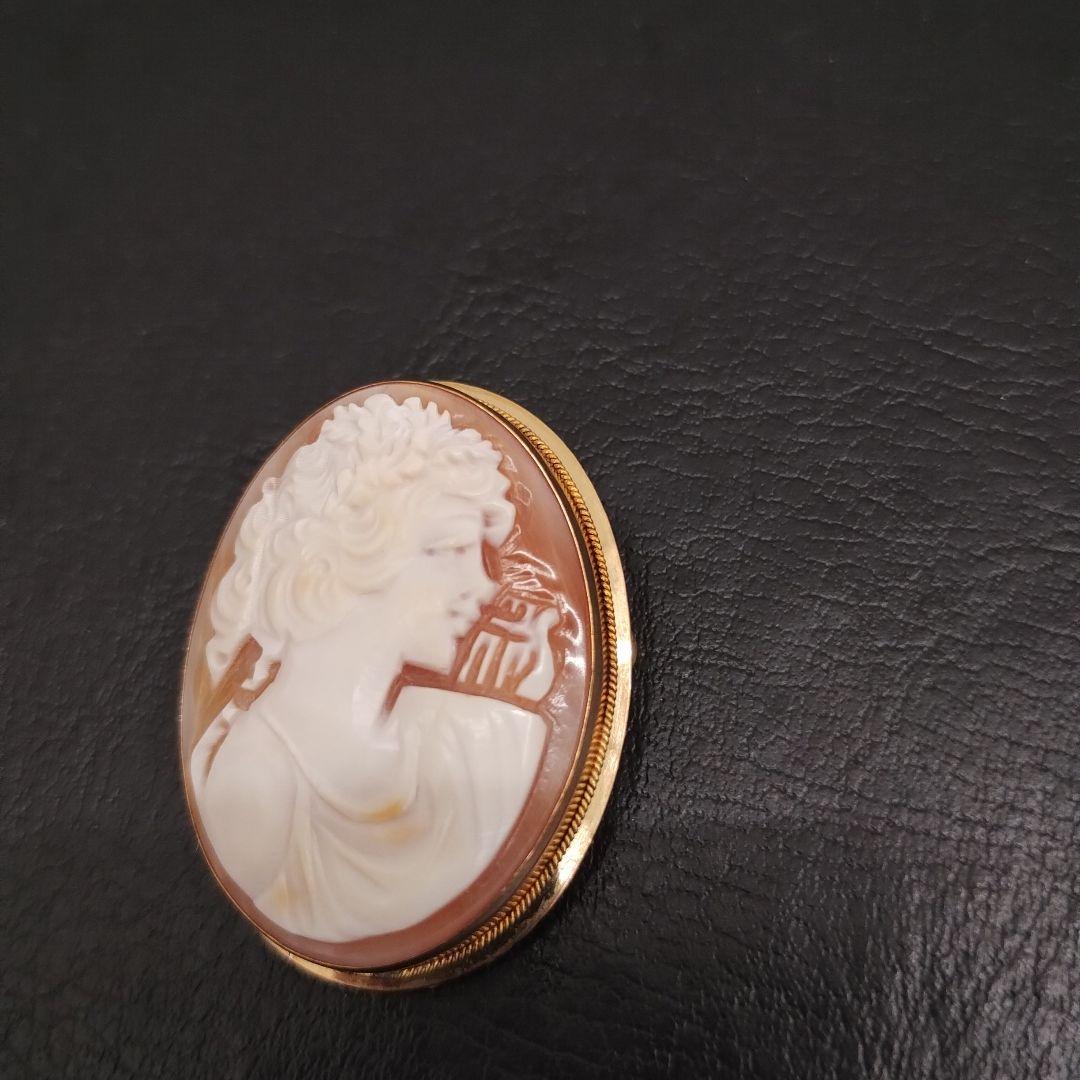 ※美品※　Donadio カメオブローチ　k14