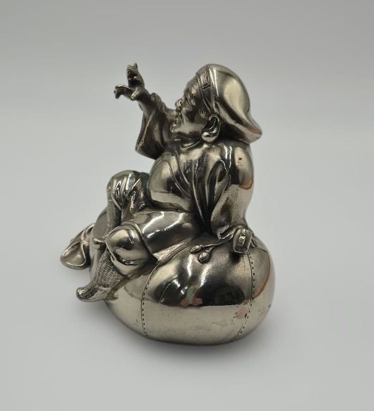 白銅ねずみ恵比寿 置物