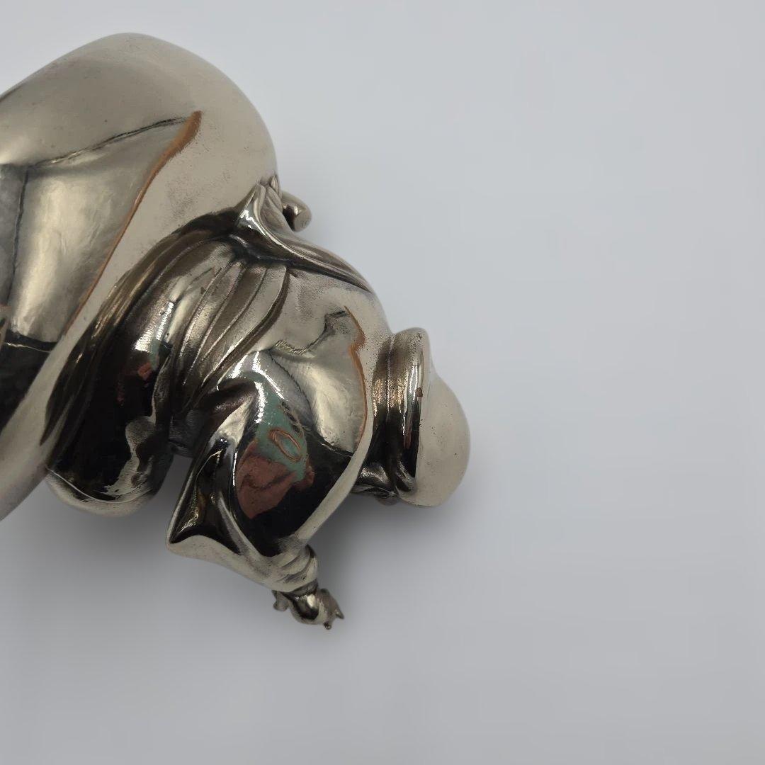 白銅ねずみ恵比寿 置物