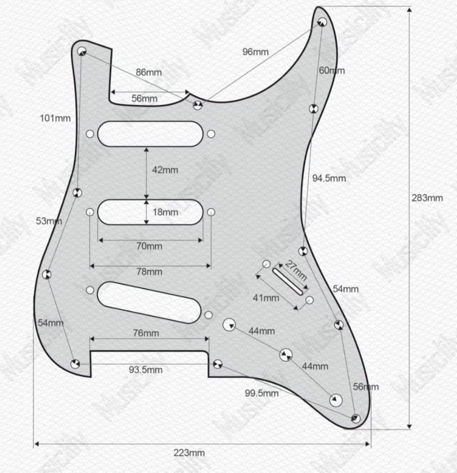 ストラトキャスターSSSアセンブリ Fenderストラトクラシック60年代復刻