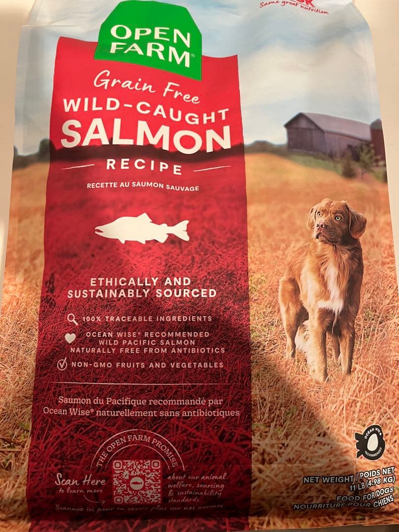 オープンファーム　ドッグフード　サーモン　4.98kg