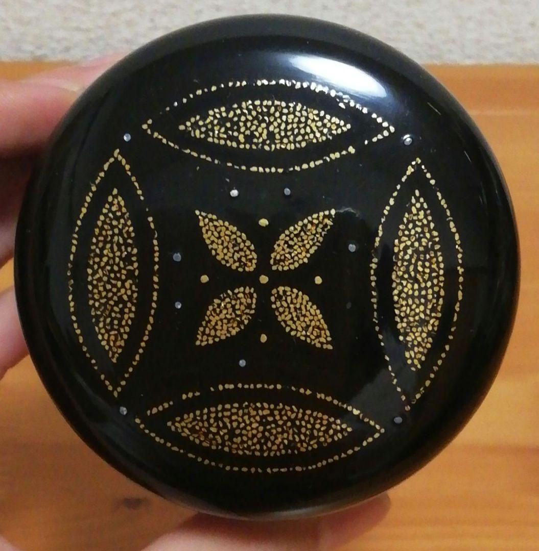 抱悦作　加州　描金　詰平目　梨地　棗　共箱　茶道具