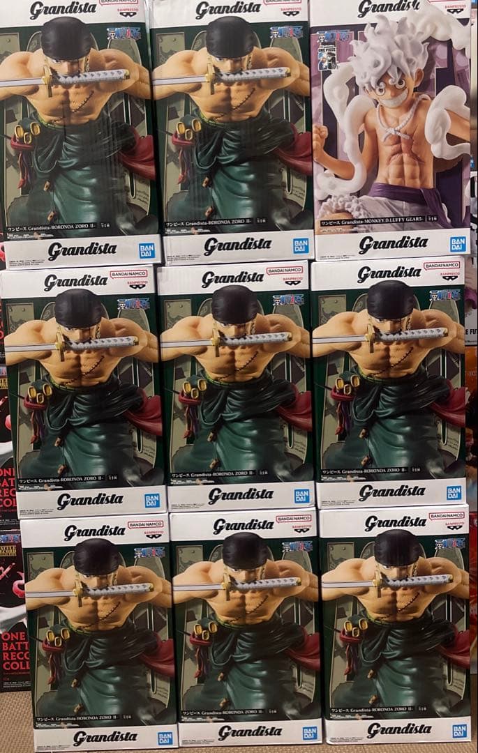 ワンピースGrandistaロロノア・ゾロⅡフィギュア8個ルフィ1個セット！！